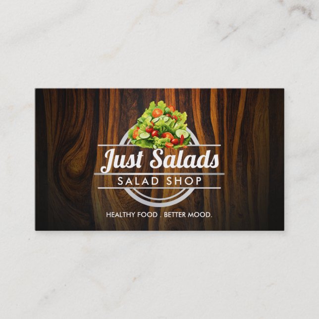 Customisable Salad Logo business cards (Front)