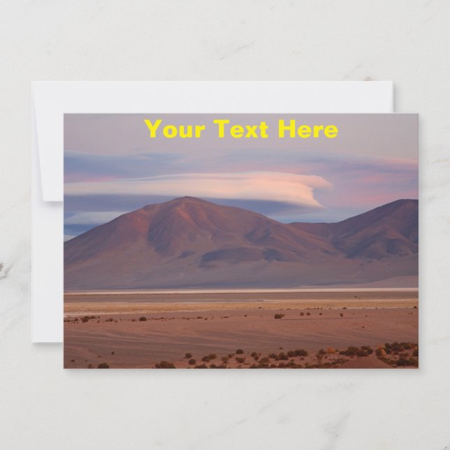 Customisable Salar del Huasco, Chile card (Front)