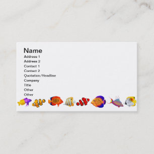 Customisable Saltwater Reef Aquarium Fish Business Card