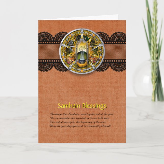 Customisable Samhain Greeting Card (Front)