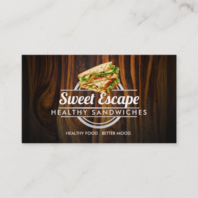 Customisable Sandwiches business cards (Front)