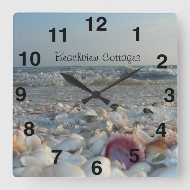 Customisable Sanibel Island Beach Clock (Front)