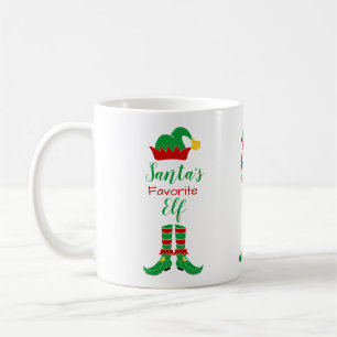 Customisable Santa's Elf Christmas Coffee Mug