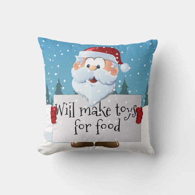 Customisable Santa's  Sign Cushion (Front)