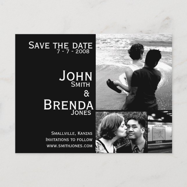 Customisable Save the Date Announcement (Front)