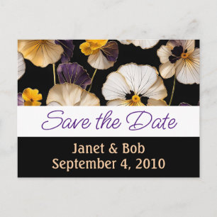 Customisable save the date postcard pinks