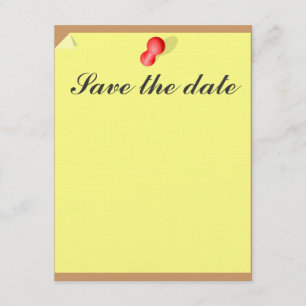 Customisable Save the date sticky note
