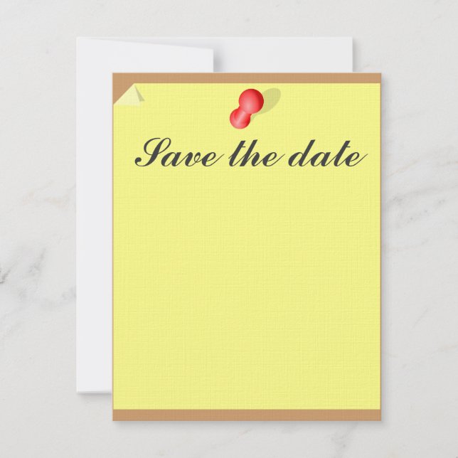 Customisable Save the date sticky note (Front)