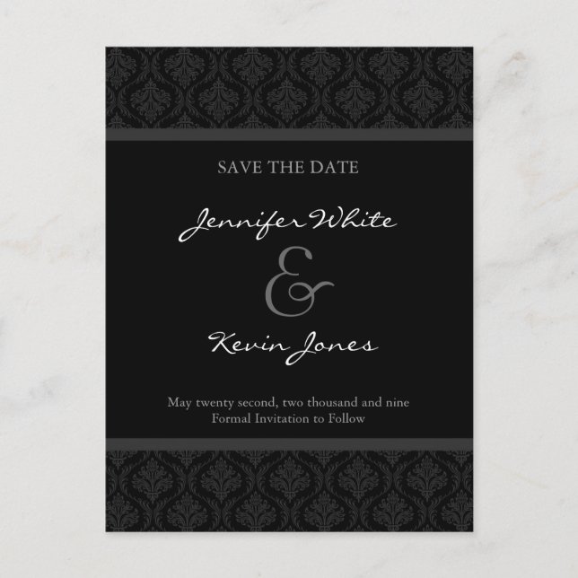 Customisable Save the Date Wedding Invitation (Front)