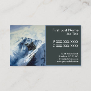 Customisable scenic mountain business cards