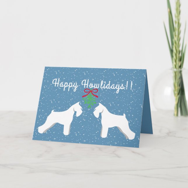 Customisable Schnauzer Holiday Card (Front)