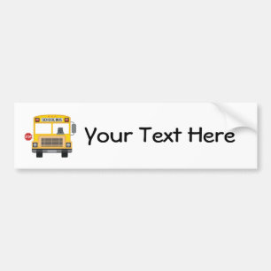 Customisable School Bus Bumper Sticker
