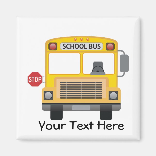 Customisable School Bus Magnet (Front)