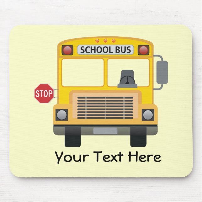 Customisable School Bus Mouse Mat (Front)