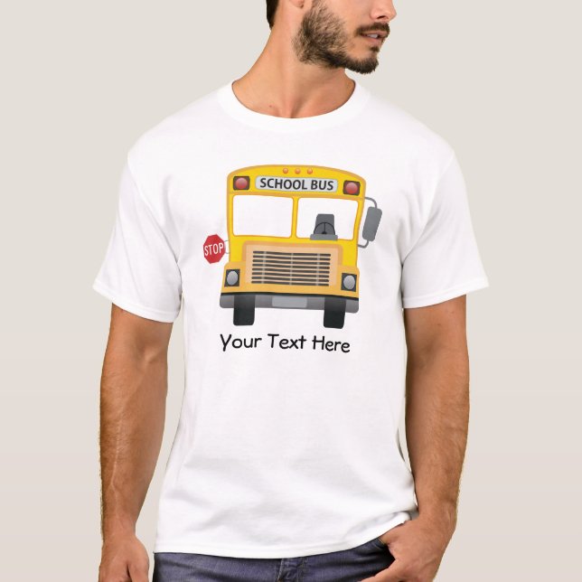 Customisable School Bus T-Shirt (Front)