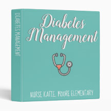 Customisable School Nurse Diabetes Binder