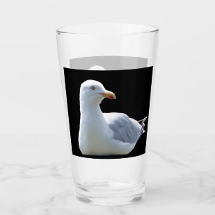 Customisable Seagull Laying DownCoastal Wildlife Glass