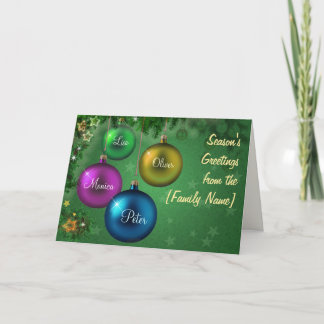 Customisable Season's Greetings Holiday Card