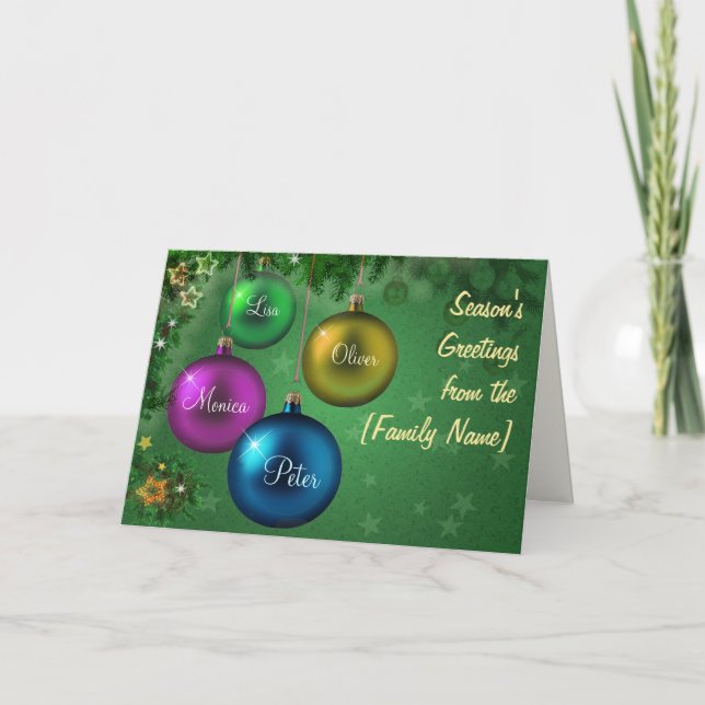Customisable Season's Greetings Holiday Card (Front)