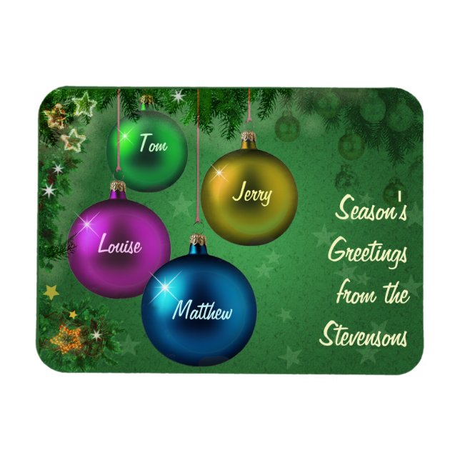 Customisable Season's Greetings Magnet (Horizontal)