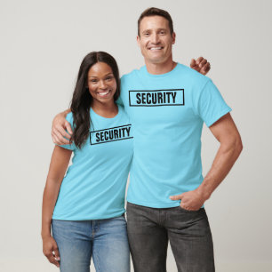 Customisable Security Text Mens Womens Unisex T-Shirt
