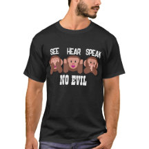 Customisable See Hear & Speak No Evil Monkey Emoji