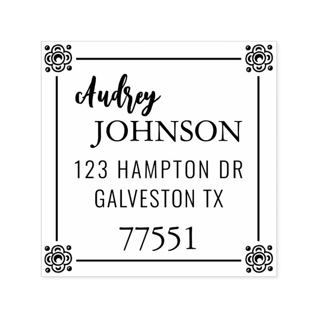 Customisable Self Inking 1.5"x1.5" Stamp Template (Design)