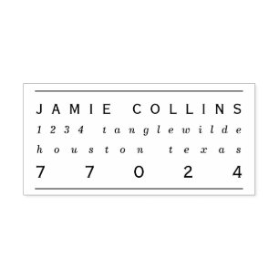 Customisable Self Inking 2.9 x 1.2" Stamp Template