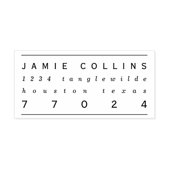 Customisable Self Inking 2.9 x 1.2" Stamp Template (Design)