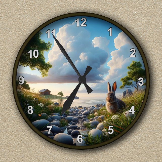 Customisable Serene Rabbit Clock Background (Creator Uploaded)