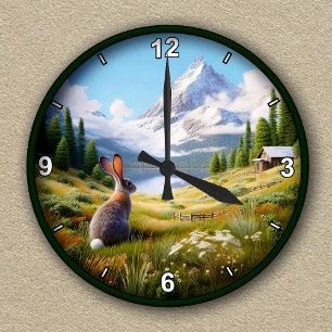 Customisable Serene Rabbit Clock Background