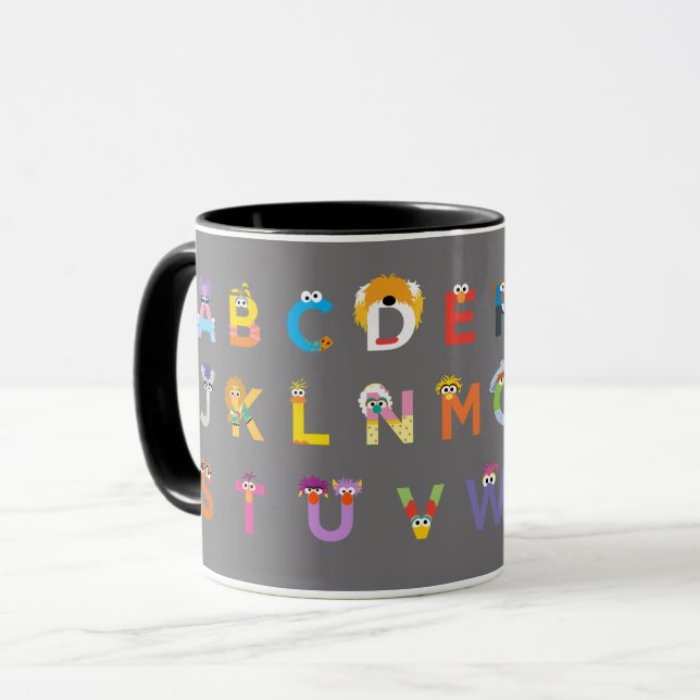 Customisable Sesame Street Alphabet Mug (Front Left)