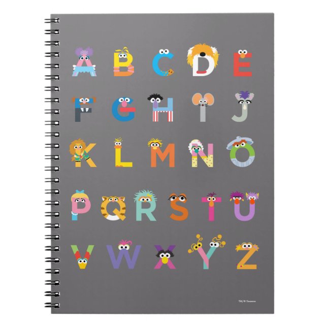 Customisable Sesame Street Alphabet Notebook (Front)