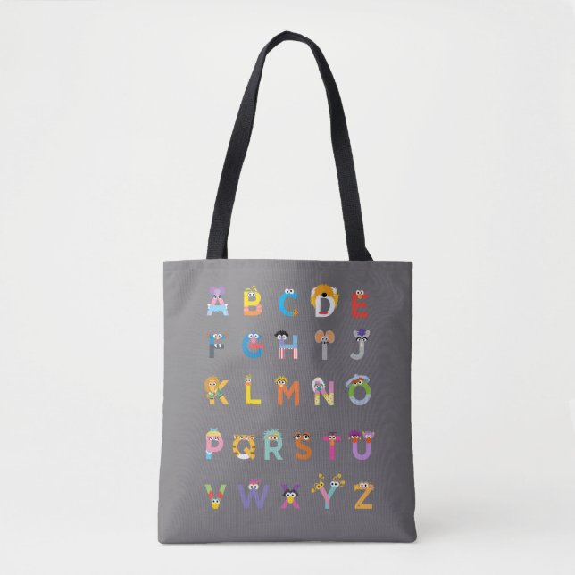 Customisable Sesame Street Alphabet Tote Bag (Front)