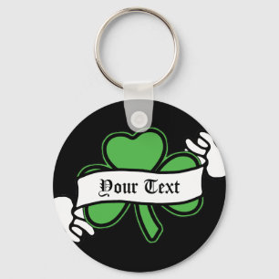 Customisable Shamrock St. Patrick's Day Key Ring