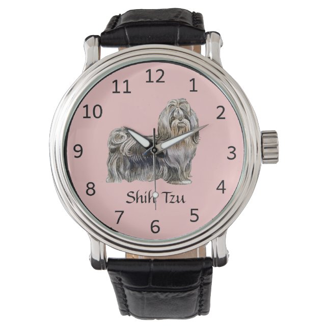 Customisable Shih Tzu Dog Wrist Watch (Front)