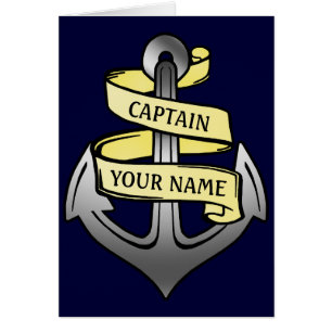 Customisable Ship Captain Your Name Anchor