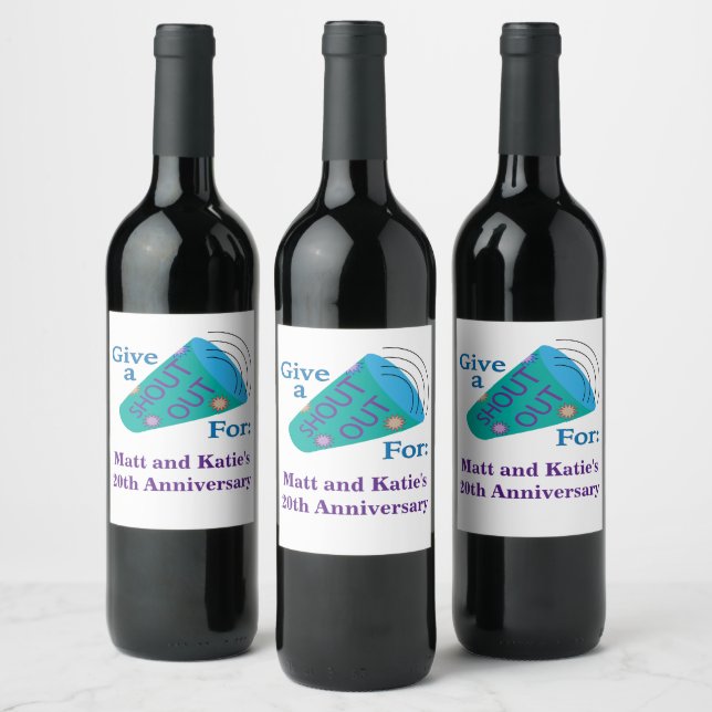 Customisable Shout Out Wine Label (Bottles)