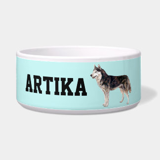 Customisable Siberian Husky Dog Bowl