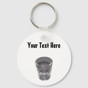 Customisable Silver Shot Glass Keychain