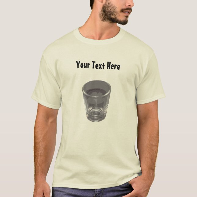 Customisable Silver Shot Glass T-Shirt (Front)