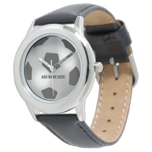 Customisable Silver Soccer Ball Watch