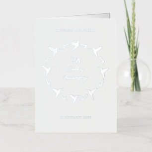 Customisable Silver Wedding Anniversary Foil Greeting Card