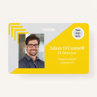 Customisable Simple Design Business ID Badge