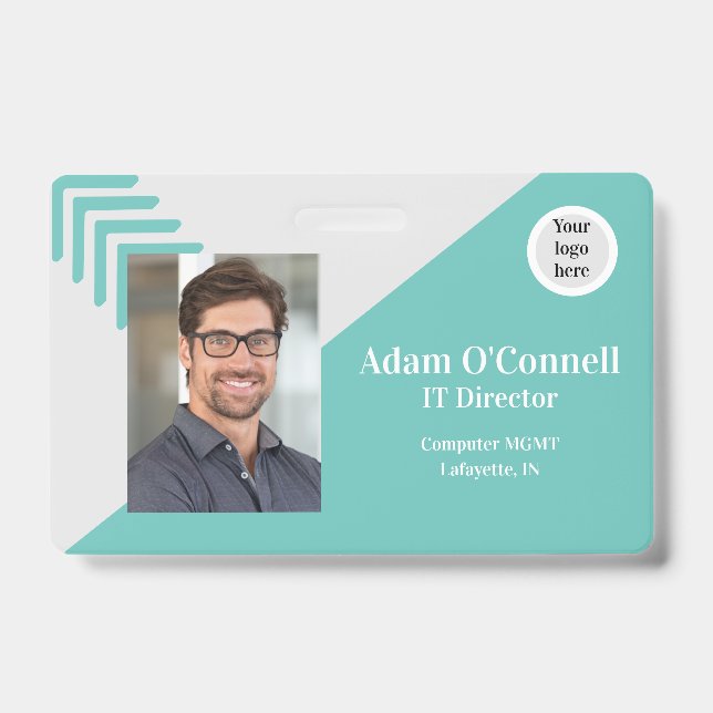 Customisable Simple Design Business ID Badge (Front)