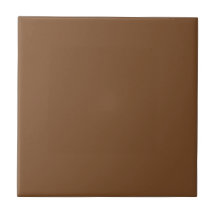 Customisable Simple Mid Brown Tile