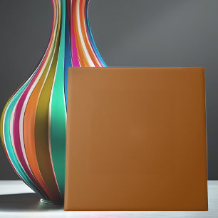 Customisable Simple Tan Brown Ceramic Tile