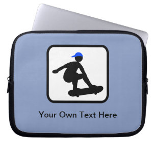 Customisable Skater on Skateboard Logo Laptop Sleeve