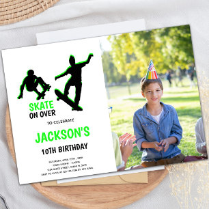 Customisable Skating Party Invitations for Kids