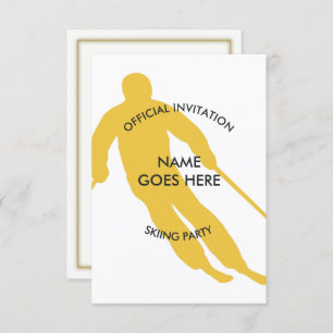 Customisable Skiing Party Invitation